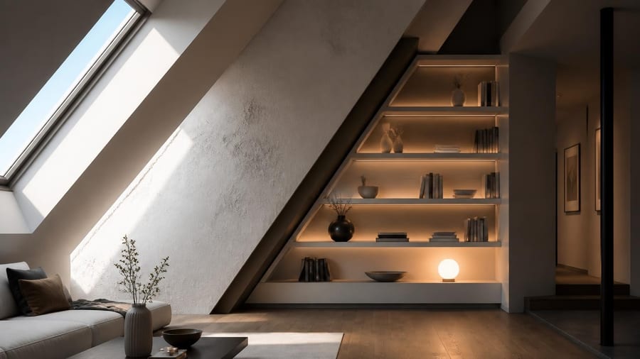 Hai una stanza irregolare in casa? Ecco come arredare una parete obliqua