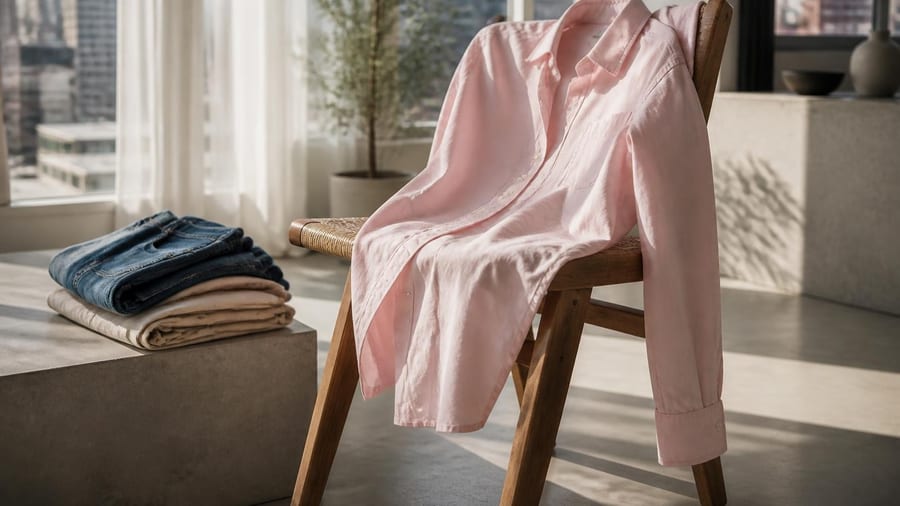 Come indossare la camicia rosa? Con la gonna, pantaloni capri o jeans, 3 idee outfit da città
