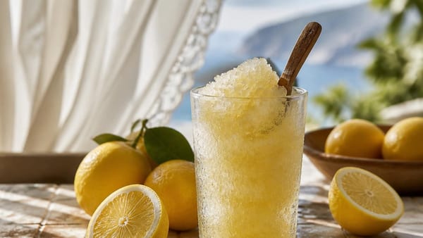 Granita al limone siciliana: fresca, idratante e a basso contenuto di grassi