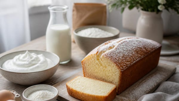 Plumcake bianco di riso, albumi e latte