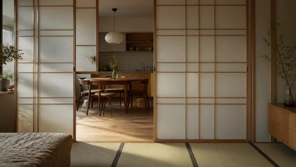 La soluzione giapponese per ridisegnare la cucina a vista e le piccole stanze